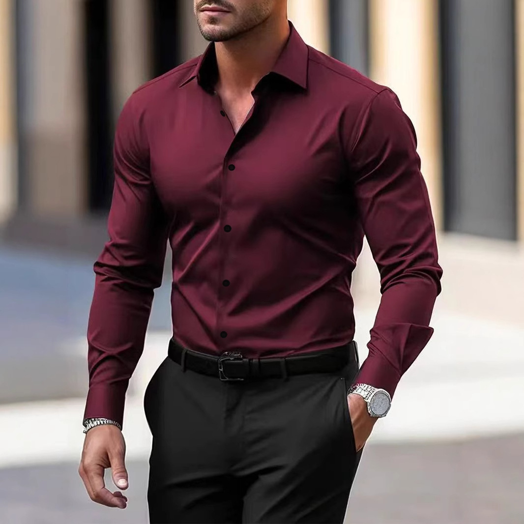 Men's Dress Shirt Solid Color 1 Men's Dress Shirt Solid Color