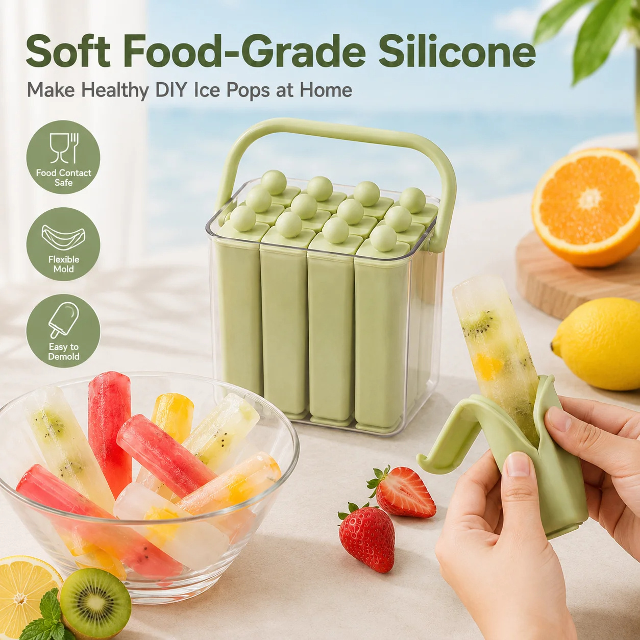 Ice Cube Tray Mold Food-grade For Freezer 10 Ice Cube Tray Mold Food-grade For Freezer - Image 10