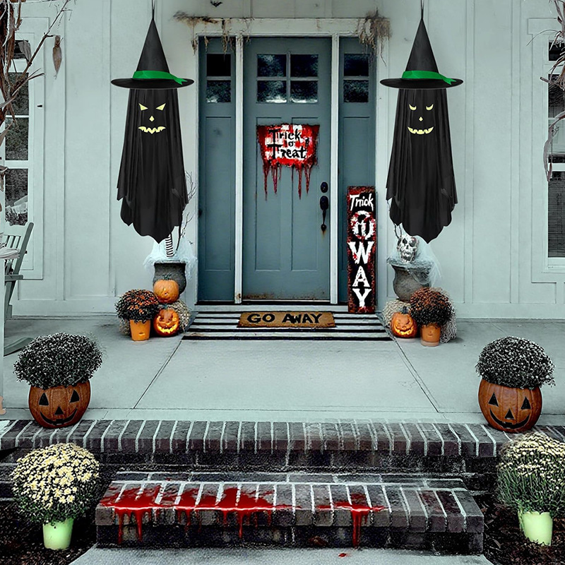 Halloween Ghost Festival Party Luminous Wizard Hat Ghost Pendant 6 Halloween Ghost Festival Party Luminous Wizard Hat Ghost Pendant - Image 6