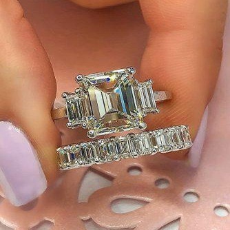 Transparent Square Ring Set 2 Transparent Square Ring Set - Image 2