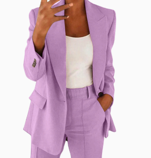 Women's Casual Blazer Suit Jacket And Pants 5 Women's Casual Blazer Suit Jacket And Pants - Image 5