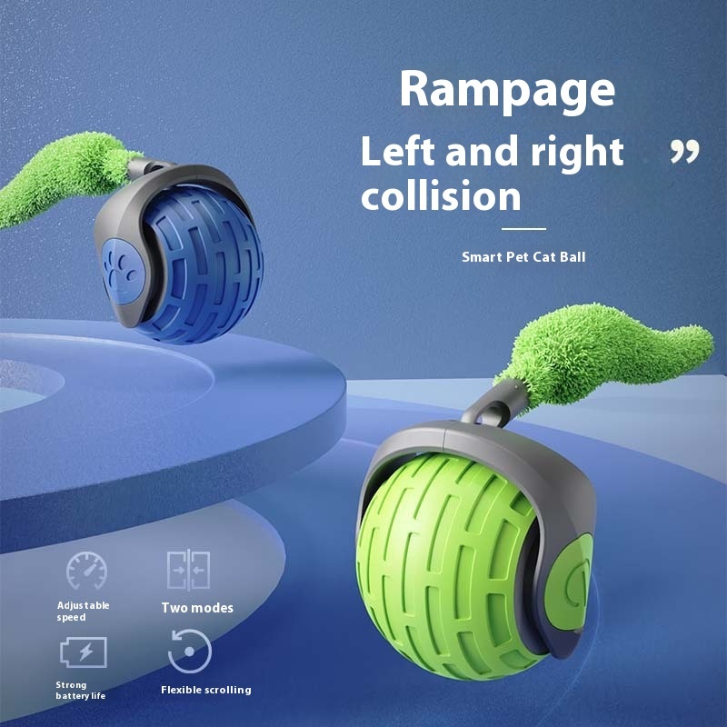 Smart Automatic Teaser USB Rechargeable Electric Rolling Ball Pet Toys Ball 2 Smart Automatic Teaser USB Rechargeable Electric Rolling Ball Pet Toys Ball - Image 2