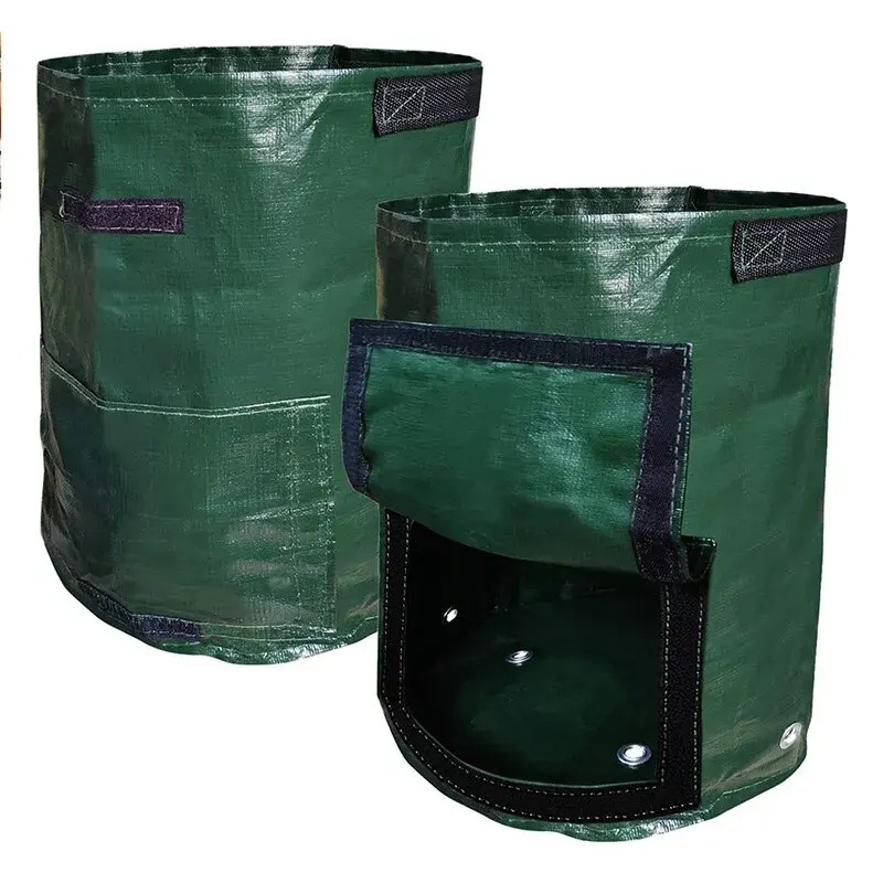 10 Gallon -6 Pack Potato Grow, PE Fabric With Flap And Handles, Green Planter Bags 10 10 Gallon -6 Pack Potato Grow, PE Fabric With Flap And Handles, Green Planter Bags - Image 10