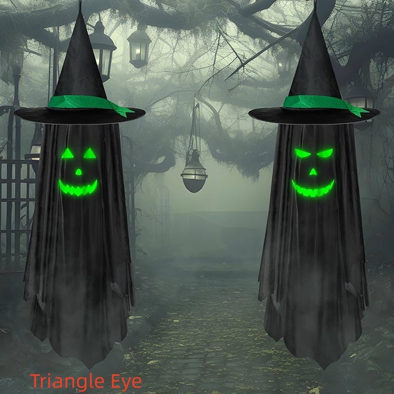 Halloween Ghost Festival Party Luminous Wizard Hat Ghost Pendant 5 Halloween Ghost Festival Party Luminous Wizard Hat Ghost Pendant - Image 5
