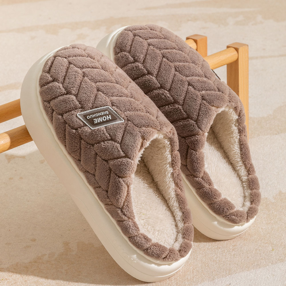 Non-slip Thick-soled Plush Slippers Indoor Fleece Shoes 10 Non-slip Thick-soled Plush Slippers Indoor Fleece Shoes - Image 10