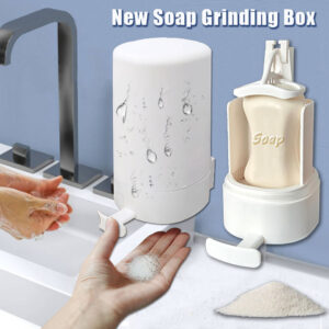 Soap Grinder Dispenser Soap Box Wall Mounted Dry Organizer Box Soap Powder Grinding Box