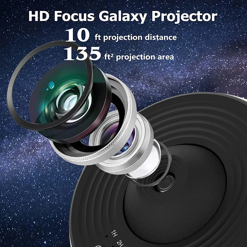 Night Light Galaxy Projector 360 Rotation Lamp 3 Night Light Galaxy Projector 360 Rotation Lamp - Image 3