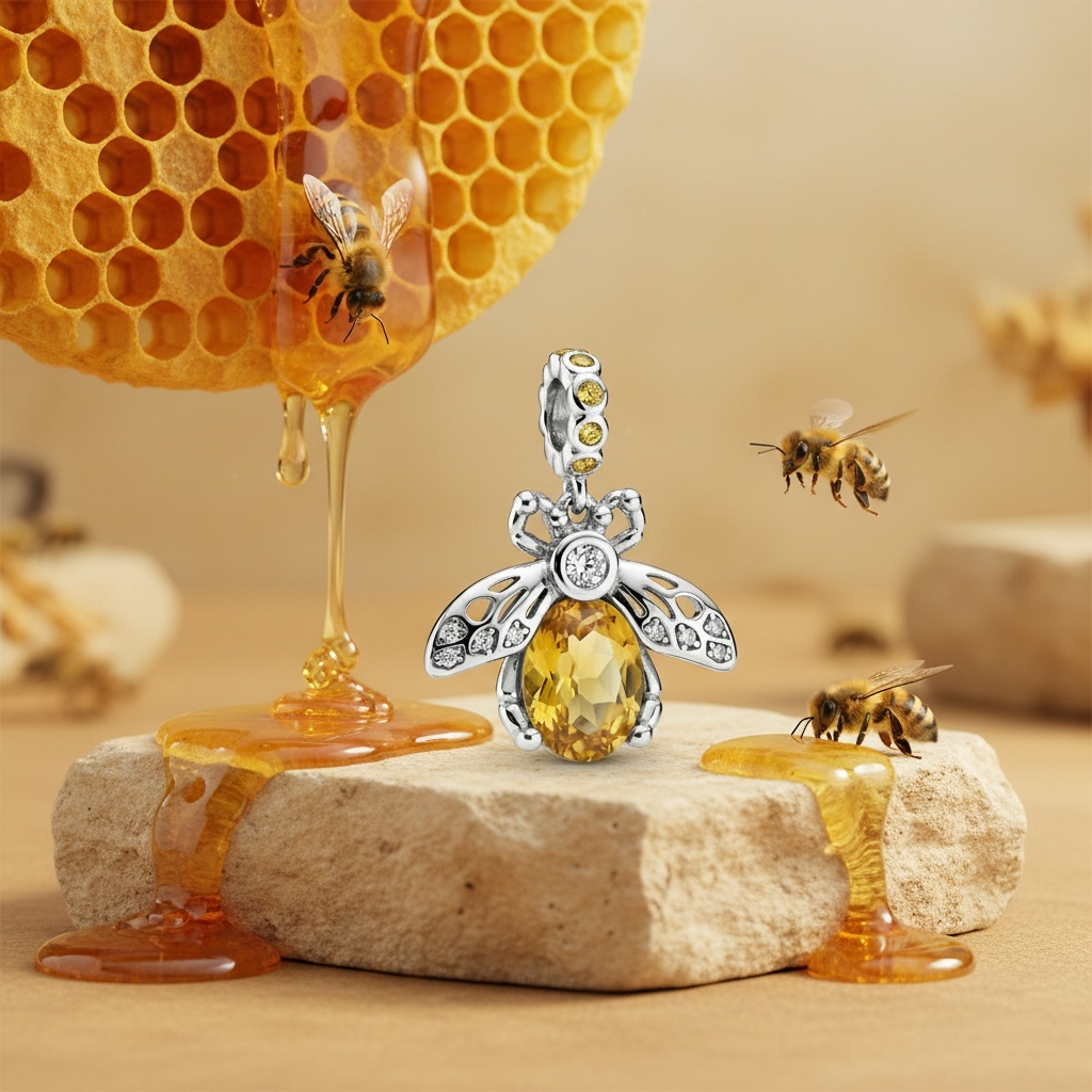 925 Sterling Silver AAA CZ Bee Dangle Charms for Bracelet for Women Girls 2 925 Sterling Silver AAA CZ Bee Dangle Charms for Bracelet for Women Girls - Image 2