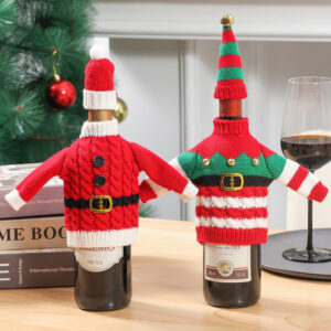 Holiday Decoration Wine Bottle Knitted Clothes