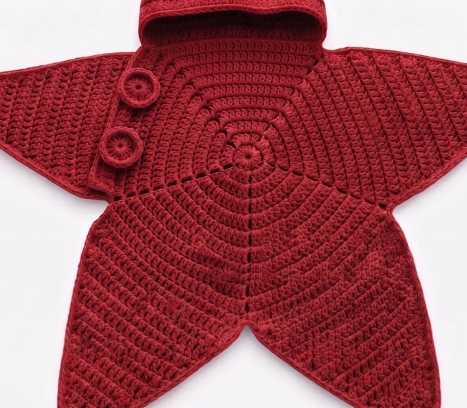 Crocheted Star-shaped Bodysuit Starfish Baby Sleeping Bag Hooded Romper Jumpsuit 10 Crocheted Star-shaped Bodysuit Starfish Baby Sleeping Bag Hooded Romper Jumpsuit - Image 10