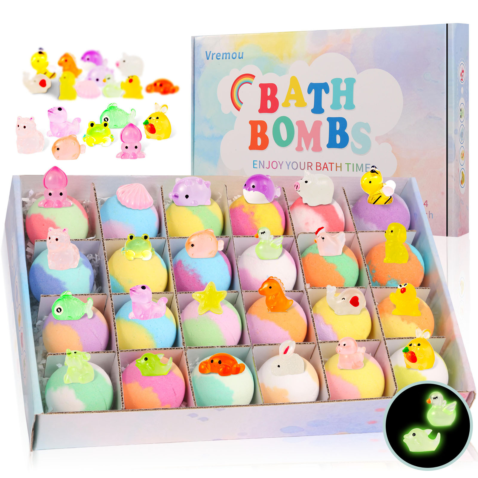 Glow-in-the-Dark Doll-Shaped Bath Bombs - Kids Bath Time Fun Set with Fizzing Bubble Foam 5 Glow-in-the-Dark Doll-Shaped Bath Bombs - Kids Bath Time Fun Set with Fizzing Bubble Foam - Image 5