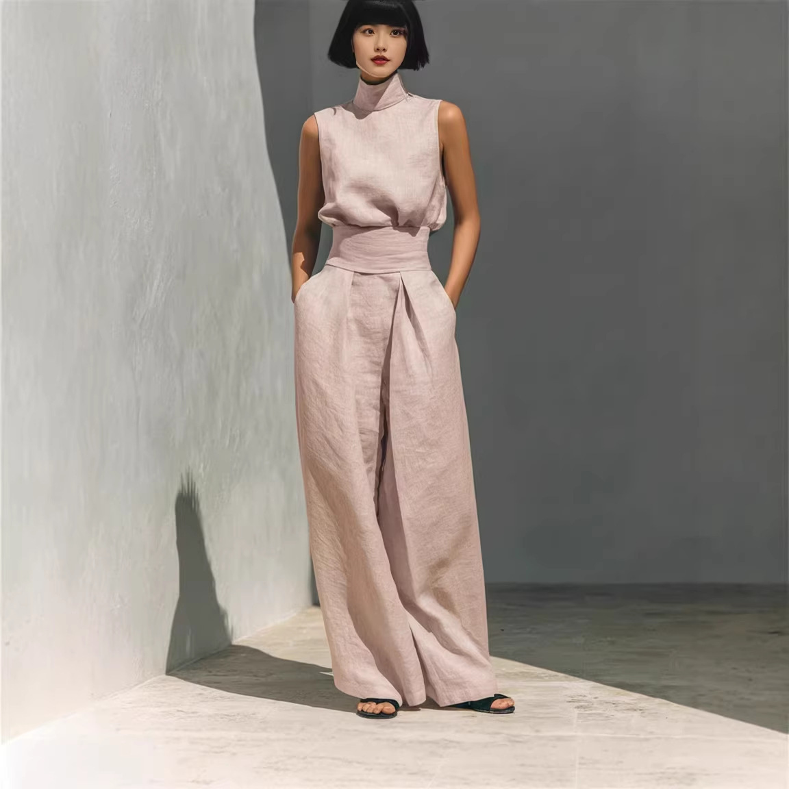 Casual Sleeveless Summer Suit 2 Casual Sleeveless Summer Suit - Image 2