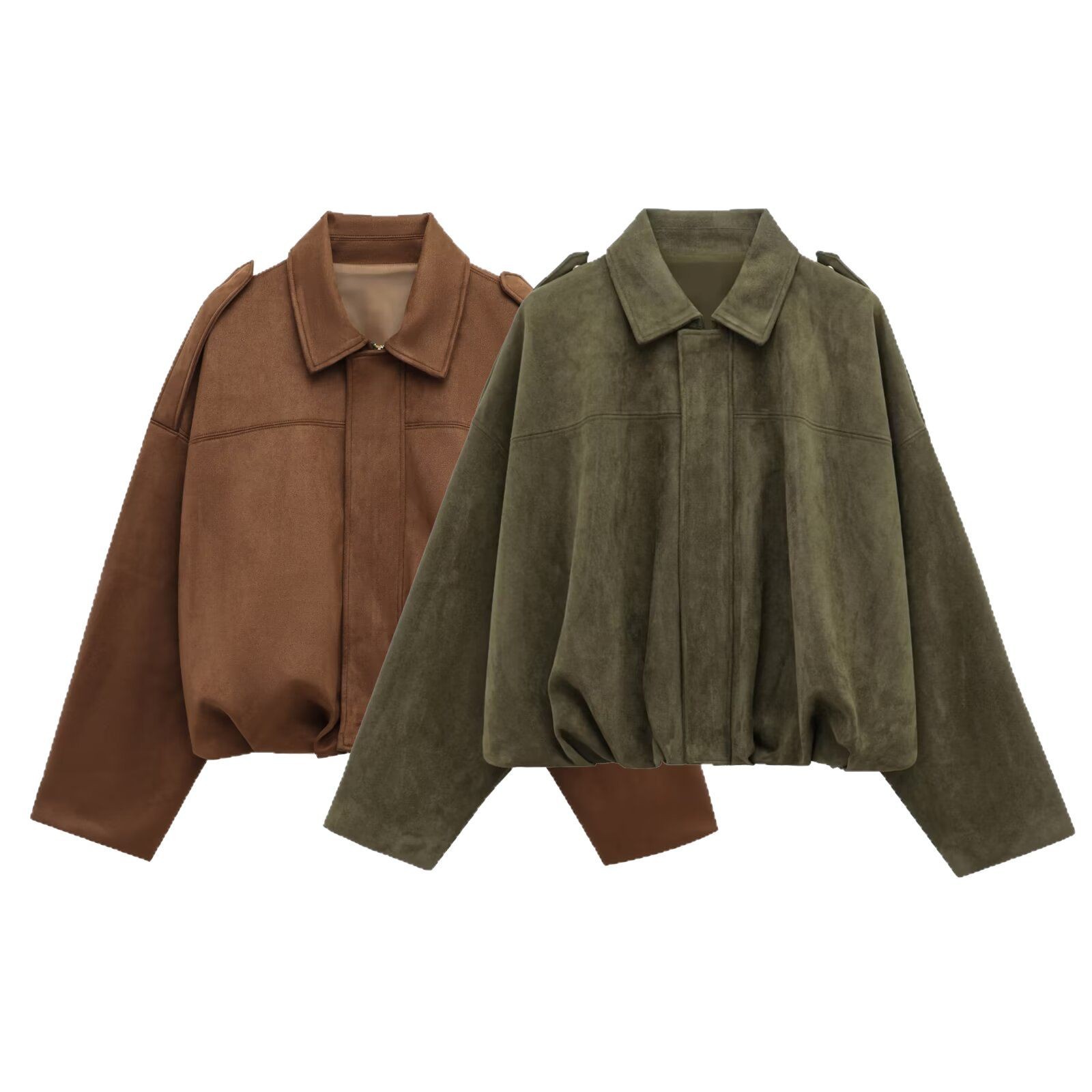 Faux Suede Texture Pilot Jacket - Men's Casual Zip Up Coat 6 Faux Suede Texture Pilot Jacket - Men's Casual Zip Up Coat - Image 6