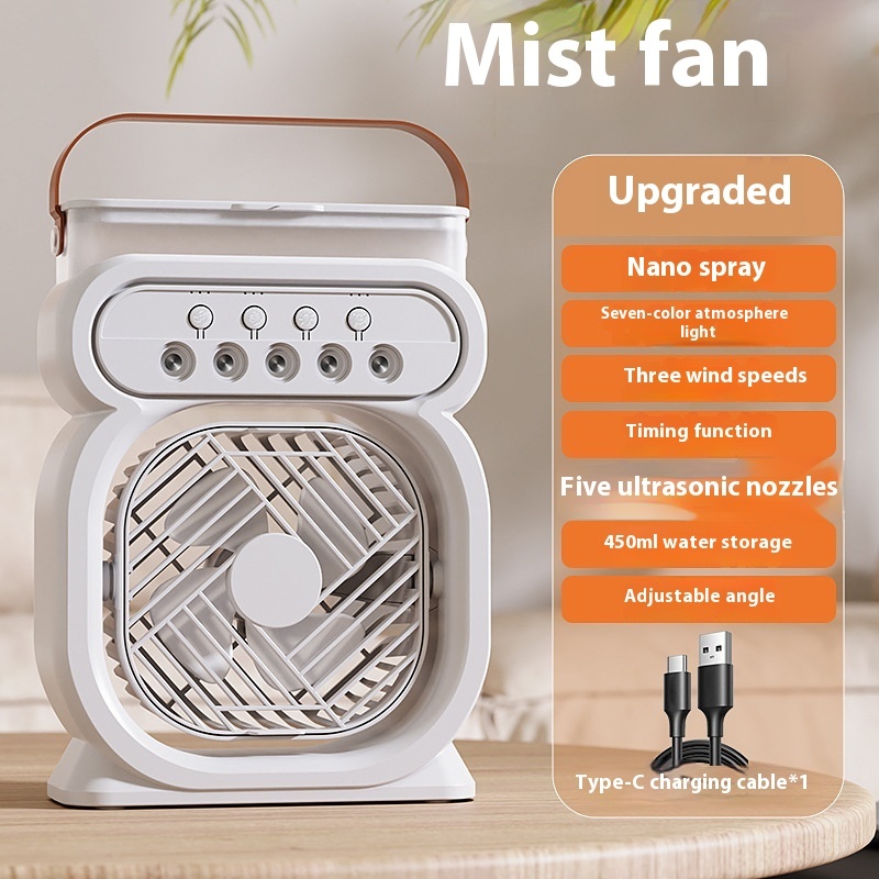 3 In 1 Portable Air Conditioner Evaporative Air Cooler LED Night Lights 3 Speeds Humidifier Fan 4 3 In 1 Portable Air Conditioner Evaporative Air Cooler LED Night Lights 3 Speeds Humidifier Fan - Image 4