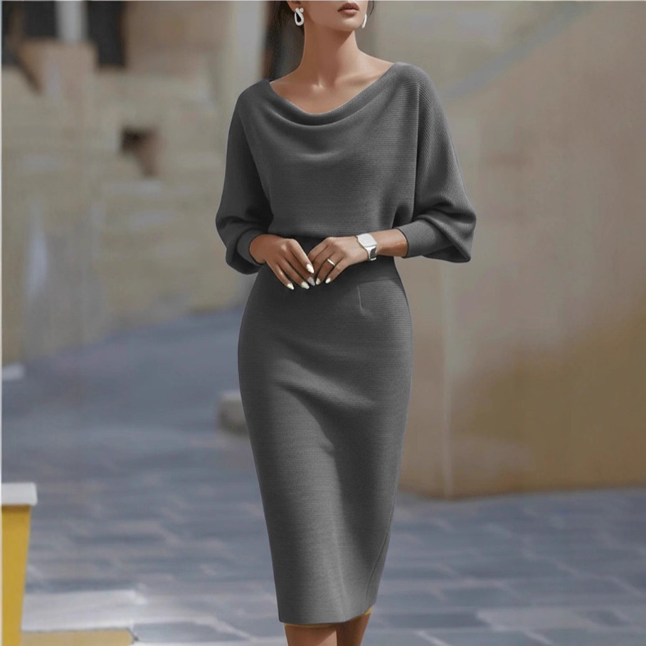 Pleated Batwing Sleeve Midi Dress 8 Pleated Batwing Sleeve Midi Dress - Image 8