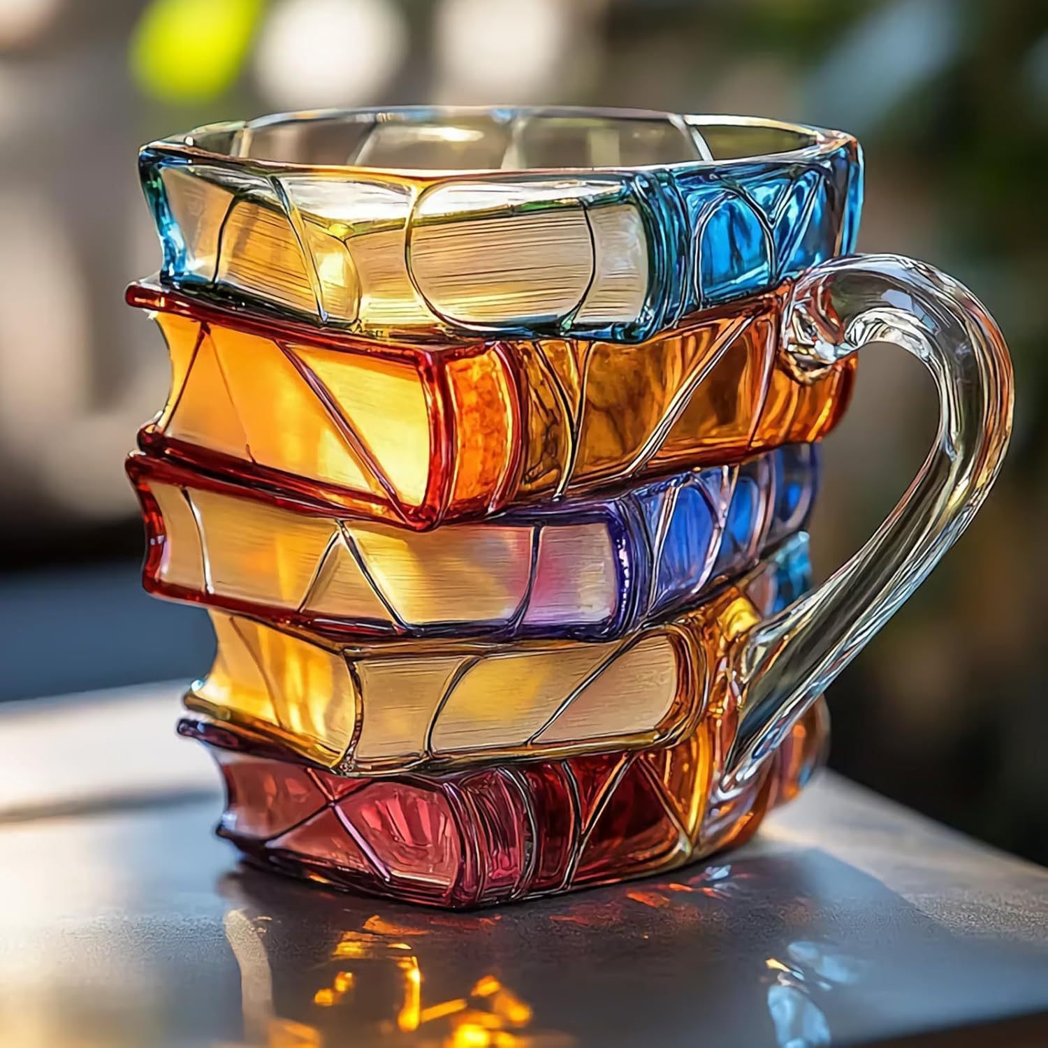 Book Shaped Glass Mug Coffee Tea Cup 9 Book Shaped Glass Mug Coffee Tea Cup - Image 9