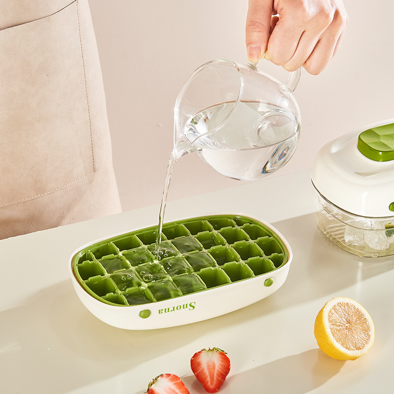 32 Grids Ice Tray Mold Box With Lid Plastic Ice Storage Box 6 32 Grids Ice Tray Mold Box With Lid Plastic Ice Storage Box - Image 6