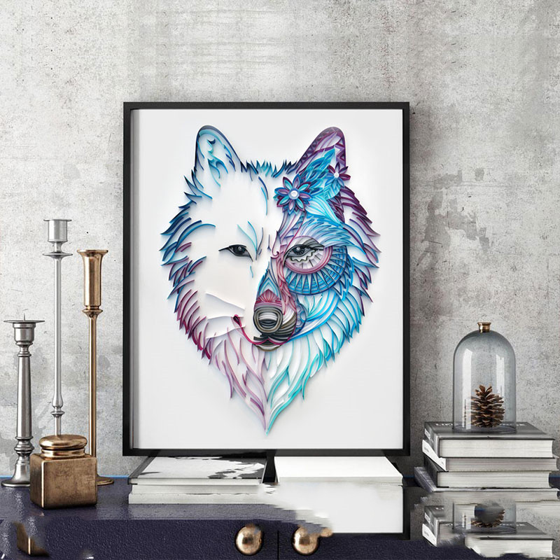 Quilted Paper Illustration Material Package Set Lobby Decoration Painting Slot 4 Quilted Paper Illustration Material Package Set Lobby Decoration Painting Slot - Image 4