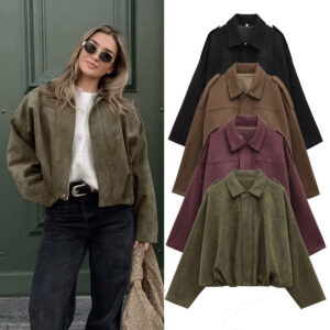 Faux Suede Texture Pilot Jacket - Men's Casual Zip Up Coat