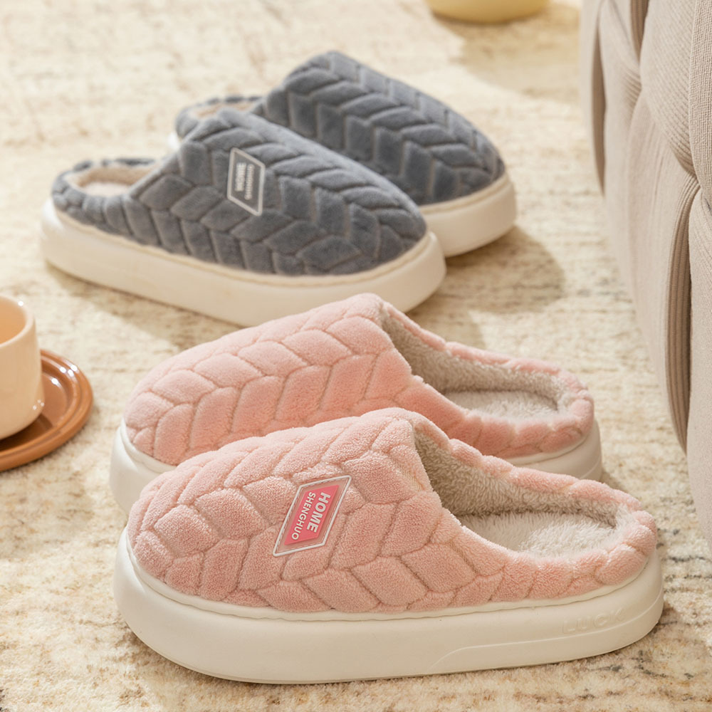 Non-slip Thick-soled Plush Slippers Indoor Fleece Shoes 7 Non-slip Thick-soled Plush Slippers Indoor Fleece Shoes - Image 7