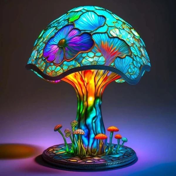 Color Changing Mushroom Lamp - LED Night Light 2 Color Changing Mushroom Lamp - LED Night Light - Image 2