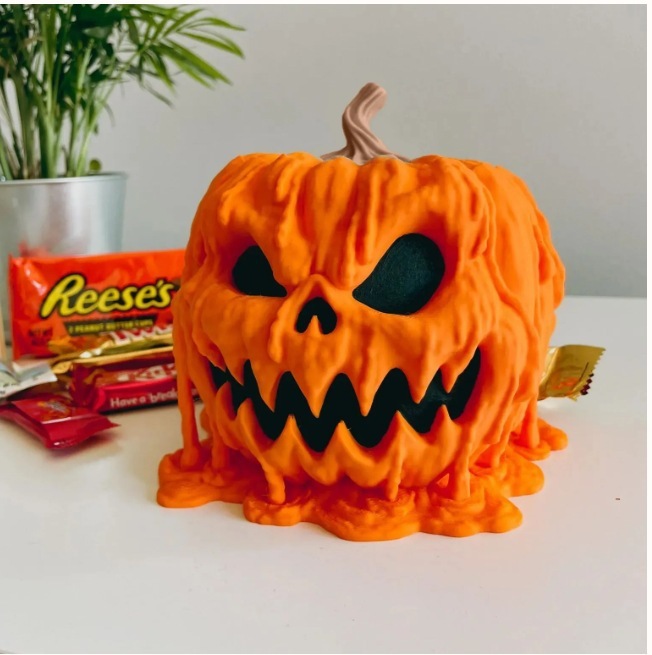 Reusable Melting Halloween Pumpkin Candy Bowl With Lid 8 Reusable Melting Halloween Pumpkin Candy Bowl With Lid - Image 8