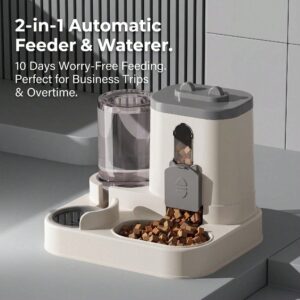 4 Colors Gravity Pet Feeder Automatic Food & Water Bowl Detachable Anti Slip Base Feeding Supplies