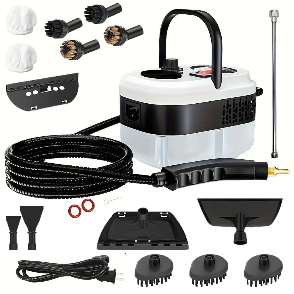 Handheld Steam Cleaner, 2500W Pressurized Steam Cleaner With 1.2L Water Tank And 12 Attachments 1 Handheld Steam Cleaner, 2500W Pressurized Steam Cleaner With 1.2L Water Tank And 12 Attachments