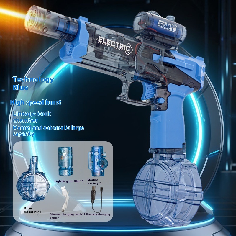 Fire Rat Electric Water Pistol Cool Light Full Automatic Water Spray Gun For Children 2 Fire Rat Electric Water Pistol Cool Light Full Automatic Water Spray Gun For Children - Image 2