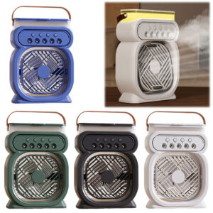 3 In 1 Portable Air Conditioner Evaporative Air Cooler LED Night Lights 3 Speeds Humidifier Fan