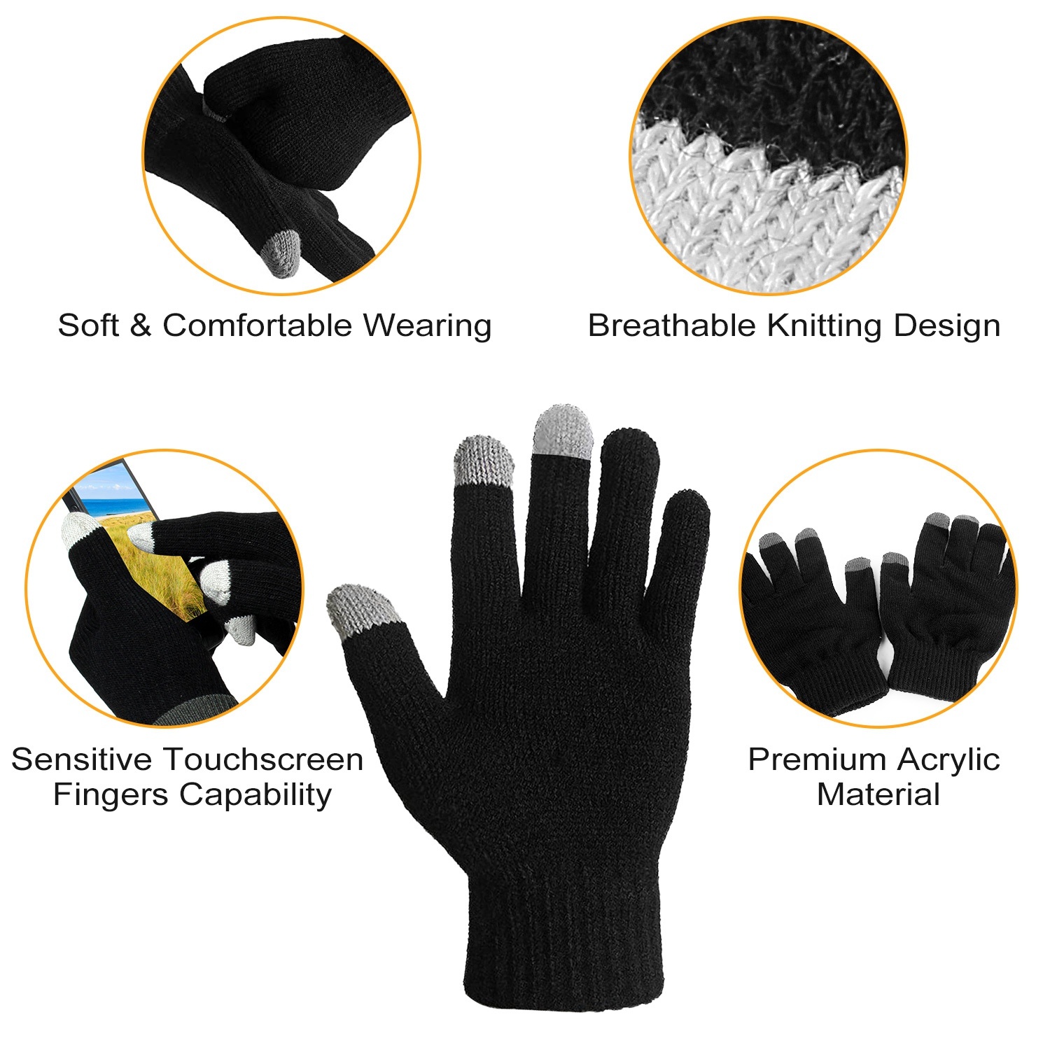 Unisex Touch Screen Gloves Full Fingers 9 Unisex Touch Screen Gloves Full Fingers - Image 9