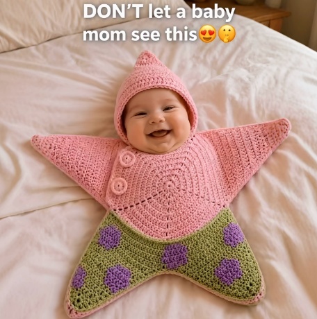 Crocheted Star-shaped Bodysuit Starfish Baby Sleeping Bag Hooded Romper Jumpsuit 6 Crocheted Star-shaped Bodysuit Starfish Baby Sleeping Bag Hooded Romper Jumpsuit - Image 6