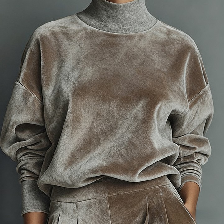 High Neck Zipper Long Sleeve Tracksuit - Solid Color 10 High Neck Zipper Long Sleeve Tracksuit - Solid Color - Image 10