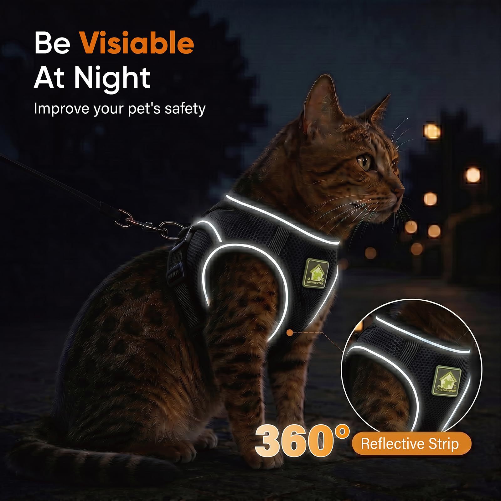 Cat Harness And Leash, Escape Proof Adjustable Vest Harness 8 Cat Harness And Leash, Escape Proof Adjustable Vest Harness - Image 8