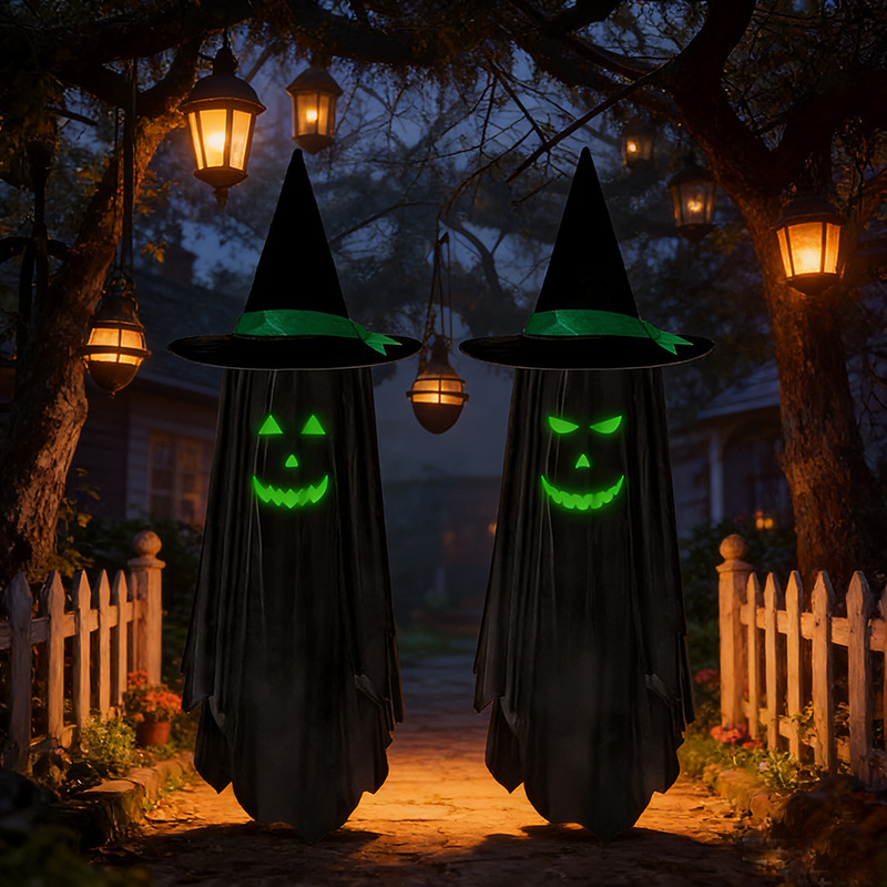 Halloween Ghost Festival Party Luminous Wizard Hat Ghost Pendant 7 Halloween Ghost Festival Party Luminous Wizard Hat Ghost Pendant - Image 7