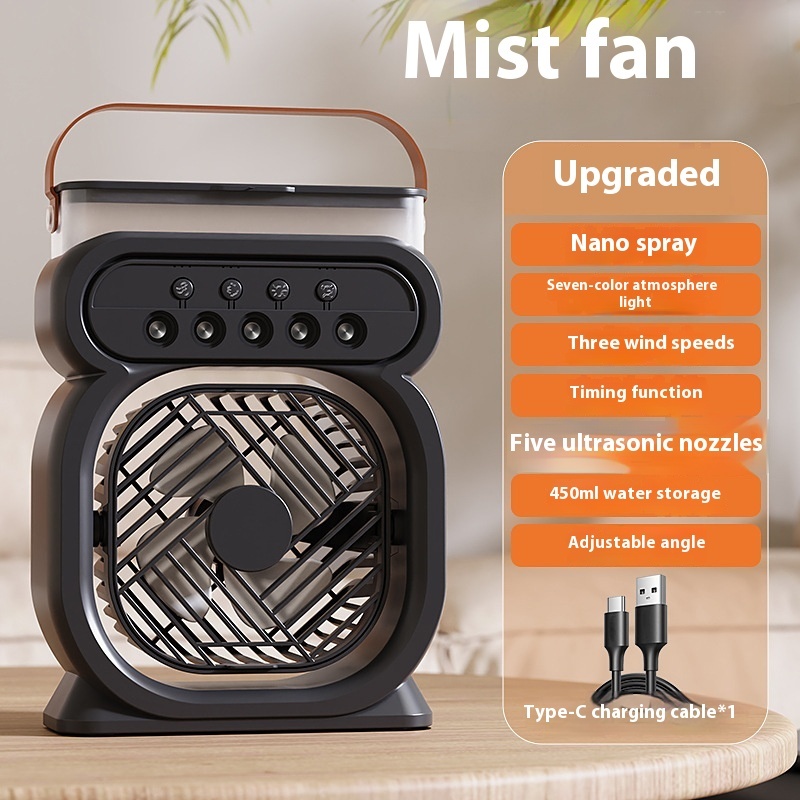 3 In 1 Portable Air Conditioner Evaporative Air Cooler LED Night Lights 3 Speeds Humidifier Fan 6 3 In 1 Portable Air Conditioner Evaporative Air Cooler LED Night Lights 3 Speeds Humidifier Fan - Image 6