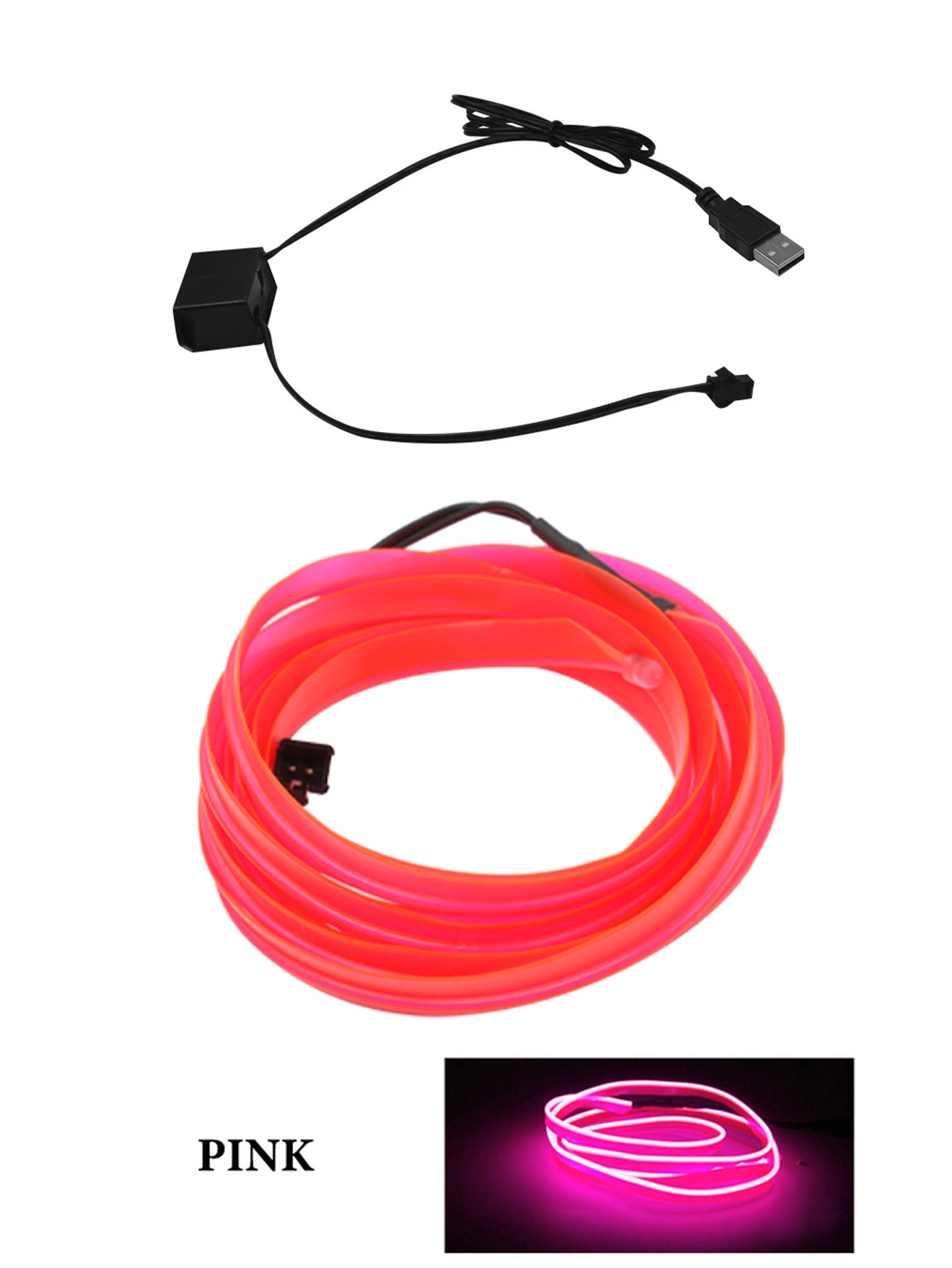 Car Interior Neon LED Lights USB LED With USB 5 Car Interior Neon LED Lights USB LED With USB - Image 5
