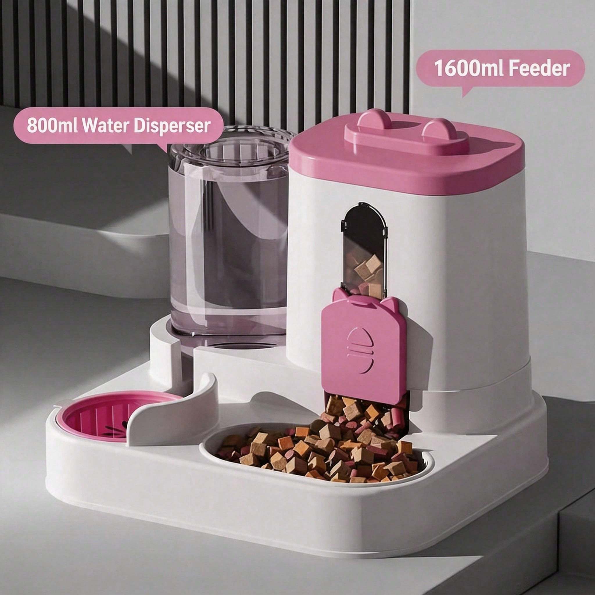 4 Colors Gravity Pet Feeder Automatic Food & Water Bowl Detachable Anti Slip Base Feeding Supplies 2 4 Colors Gravity Pet Feeder Automatic Food & Water Bowl Detachable Anti Slip Base Feeding Supplies - Image 2