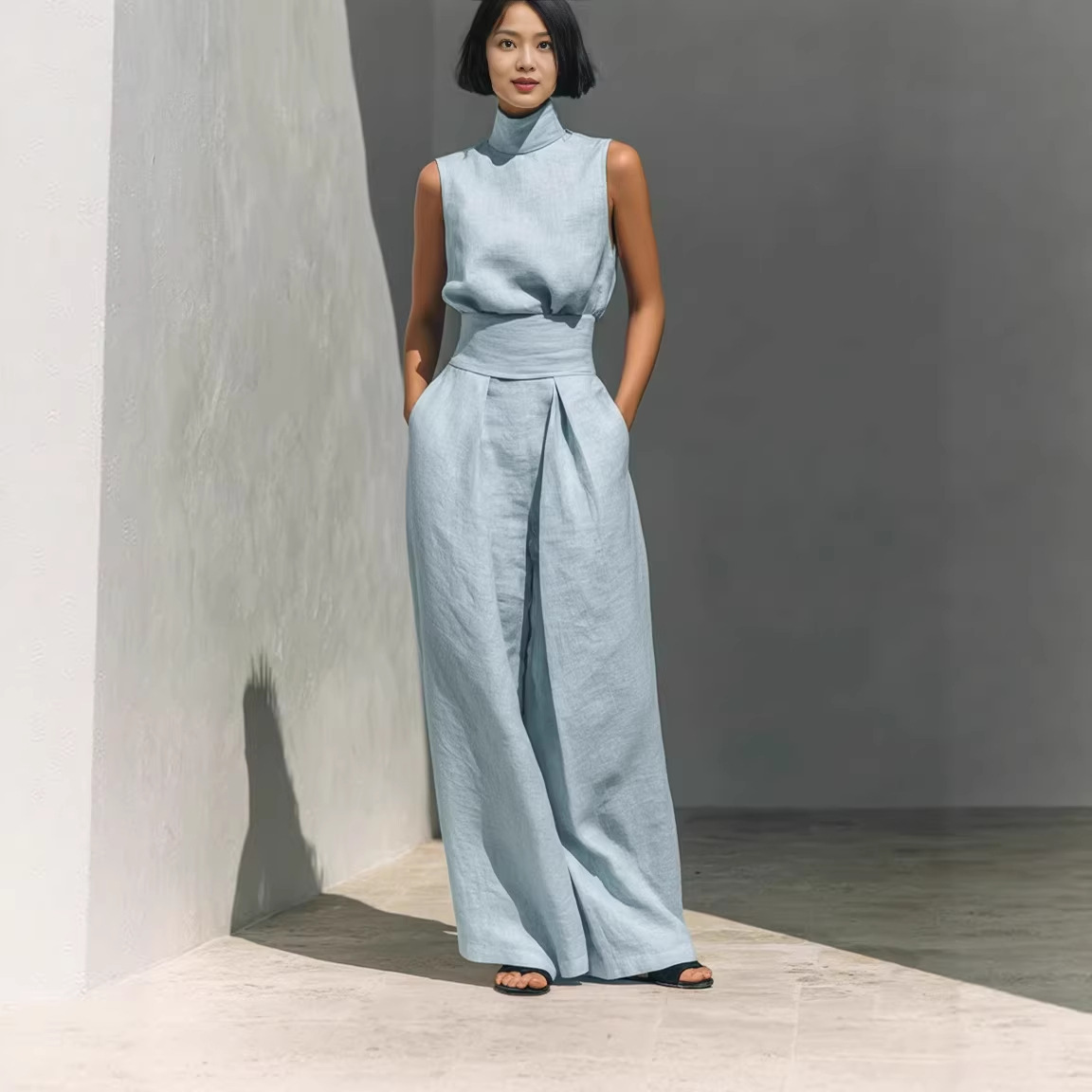 Casual Sleeveless Summer Suit 5 Casual Sleeveless Summer Suit - Image 5