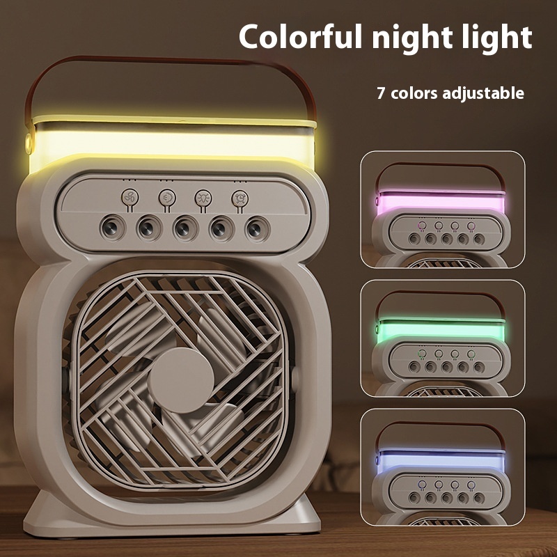 3 In 1 Portable Air Conditioner Evaporative Air Cooler LED Night Lights 3 Speeds Humidifier Fan 3 3 In 1 Portable Air Conditioner Evaporative Air Cooler LED Night Lights 3 Speeds Humidifier Fan - Image 3