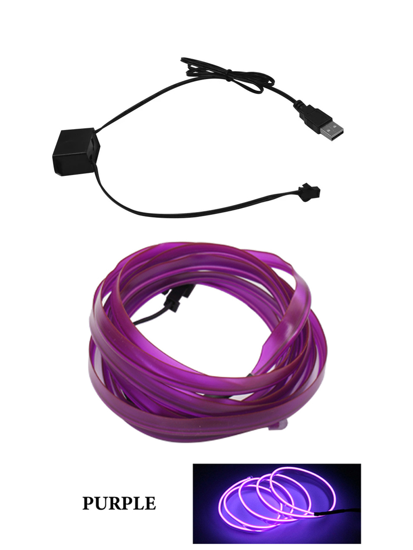 Car Interior Neon LED Lights USB LED With USB 7 Car Interior Neon LED Lights USB LED With USB - Image 7