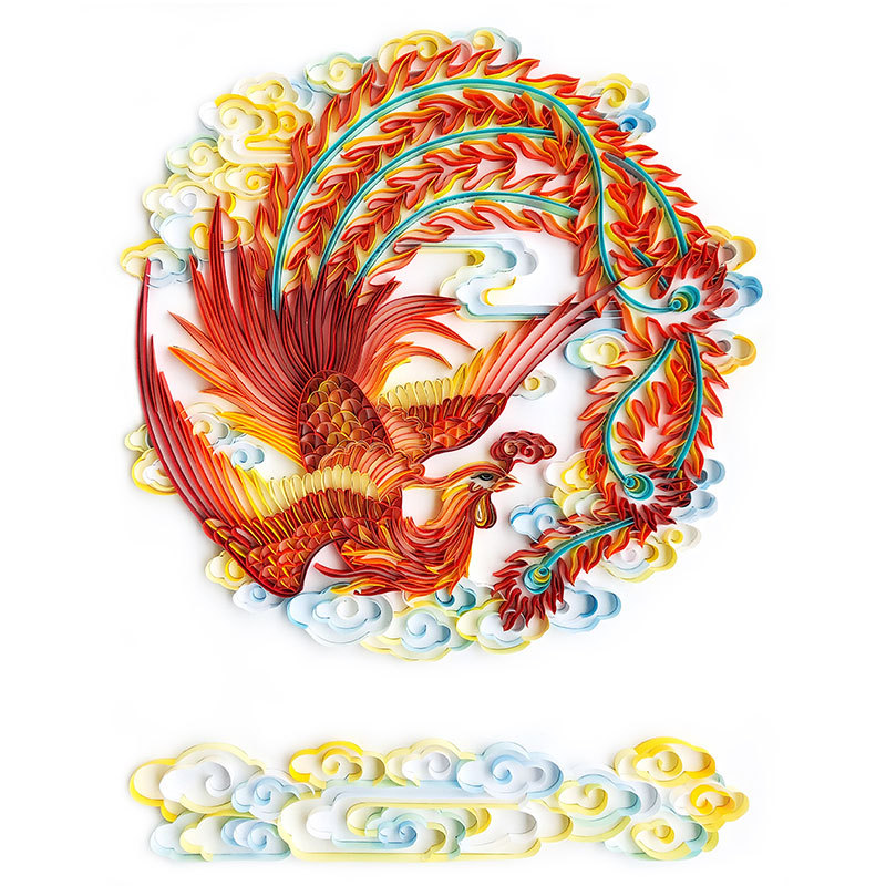 Quilted Paper Illustration Material Package Set Lobby Decoration Painting Slot 2 Quilted Paper Illustration Material Package Set Lobby Decoration Painting Slot - Image 2