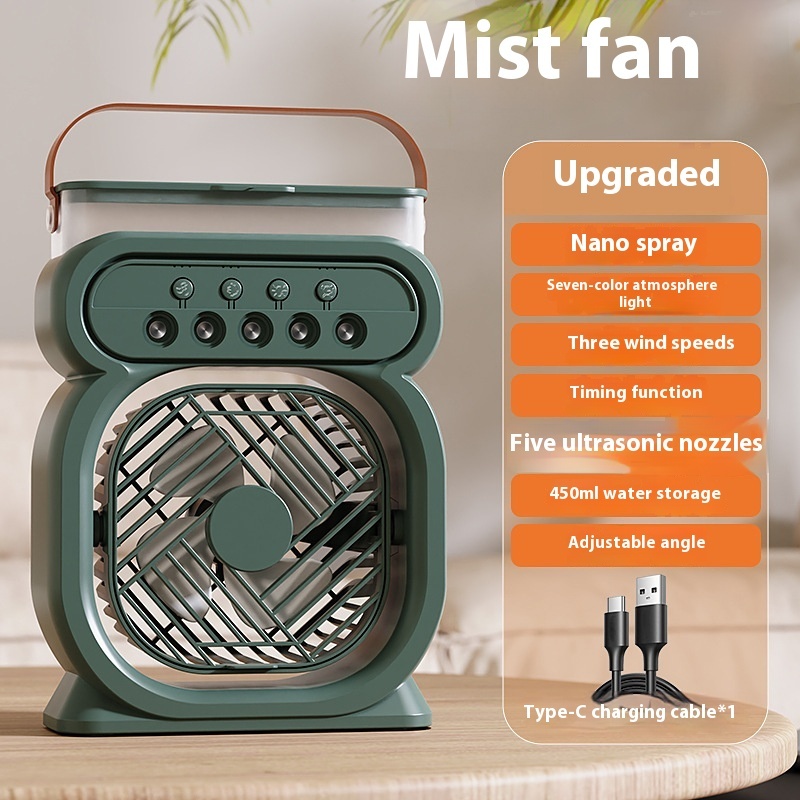 3 In 1 Portable Air Conditioner Evaporative Air Cooler LED Night Lights 3 Speeds Humidifier Fan 9 3 In 1 Portable Air Conditioner Evaporative Air Cooler LED Night Lights 3 Speeds Humidifier Fan - Image 9