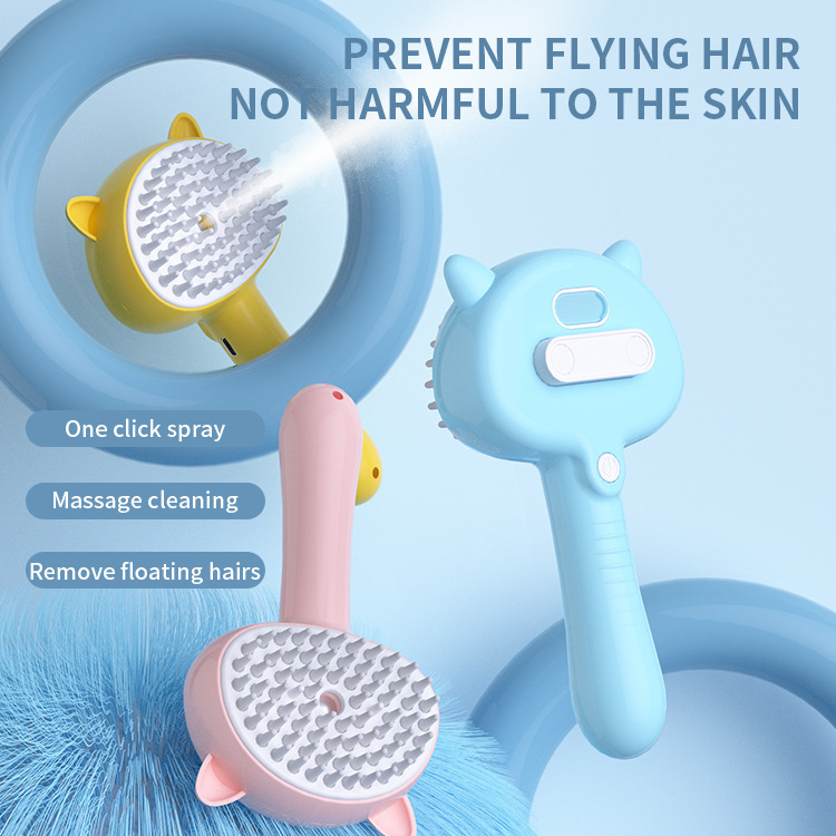 Hair Multifunctional Rechargeable Self Cleaning Slicker Brush With Mist 7 Hair Multifunctional Rechargeable Self Cleaning Slicker Brush With Mist - Image 7