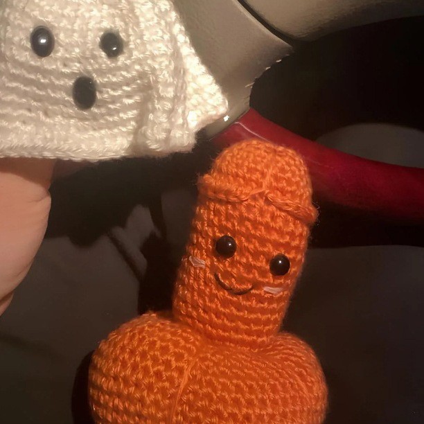 Handmade Crocheted Halloween Pumpkin Ghost Decoration 5 Handmade Crocheted Halloween Pumpkin Ghost Decoration - Image 5