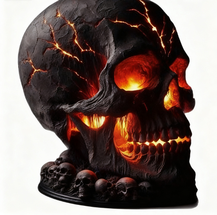 Halloween Lava Stone Skull Lamp 7 Halloween Lava Stone Skull Lamp - Image 7