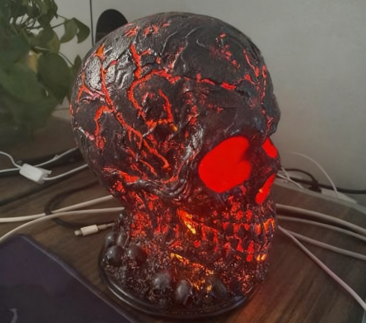 Halloween Lava Stone Skull Lamp 6 Halloween Lava Stone Skull Lamp - Image 6