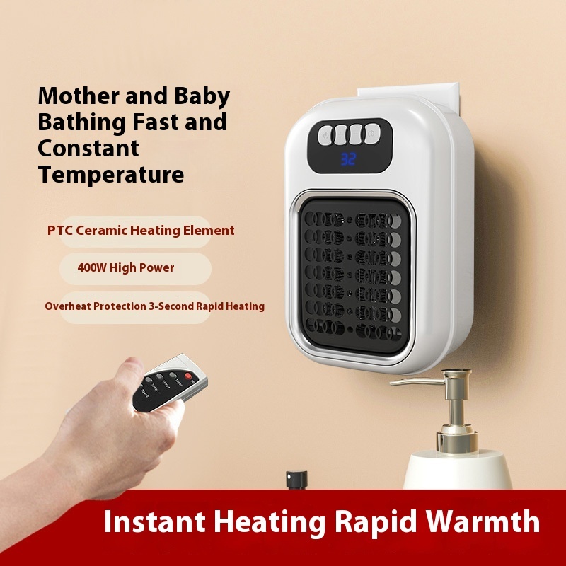 Wall Mounted Portable Small Electric Heater With Remote Control 2 Wall Mounted Portable Small Electric Heater With Remote Control - Image 2