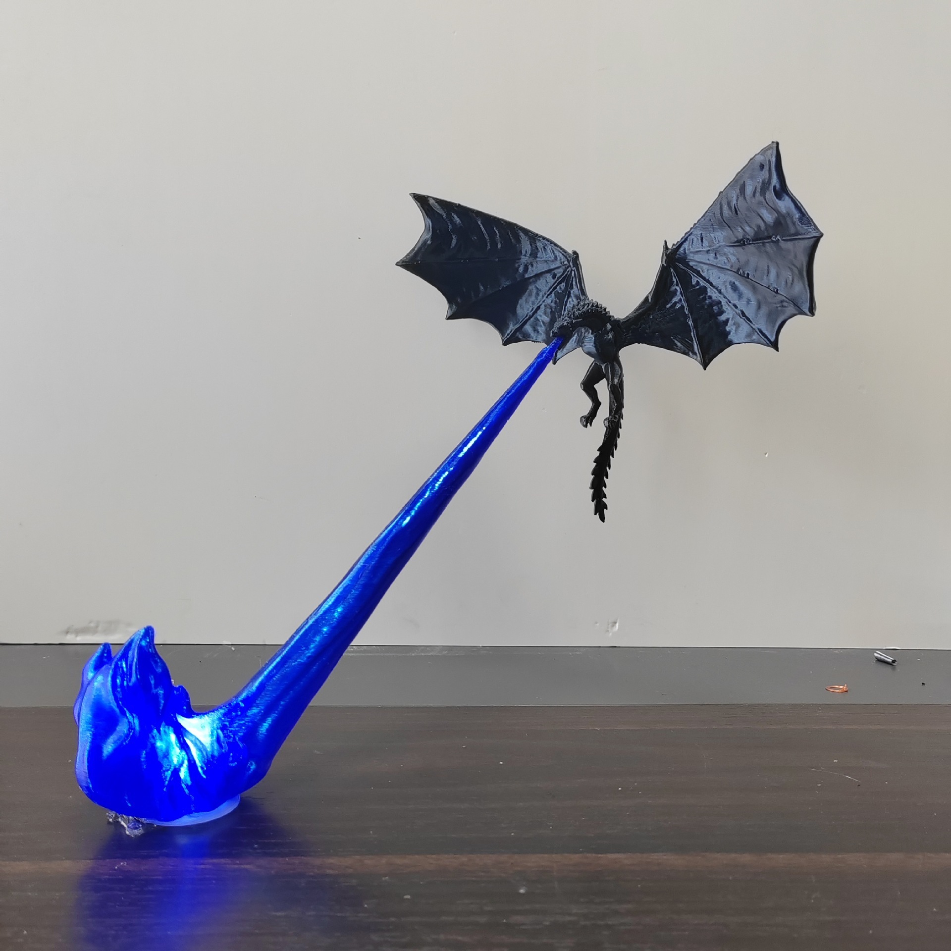 3D Printed Flying Dragon Fire Breathing Dragon Bookshelf Nook Light 5 3D Printed Flying Dragon Fire Breathing Dragon Bookshelf Nook Light - Image 5