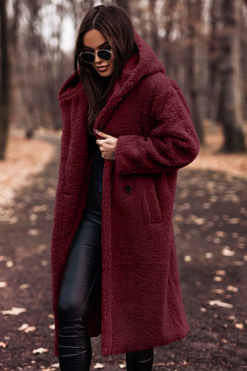 Plush Faux Fleece Long Coat 5 Plush Faux Fleece Long Coat - Image 5